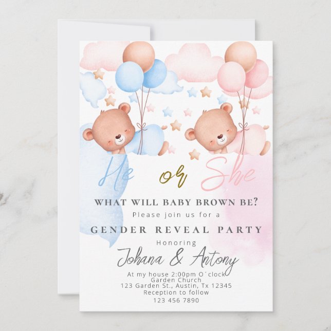 Gender Reveal Invitation (Front)