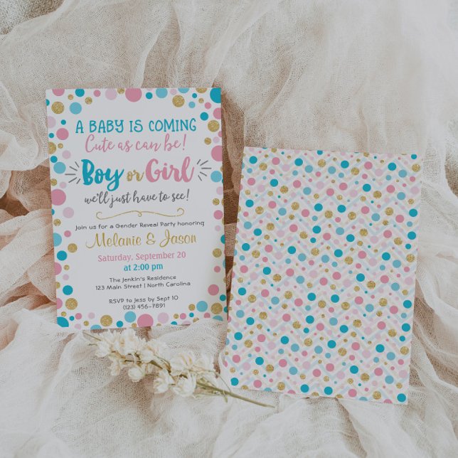 Gender Reveal Invitation Baby Shower Boy or Girl (Creator Uploaded)