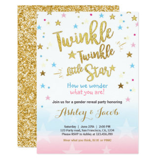 baby gender reveal invitations