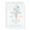 Gender Reveal Invitation Ice Cream Party