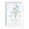 Gender Reveal Invitation Ice Cream Party