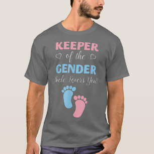 Gender Reveal Keeper Of The Gender Uncle Loves You T-Shirt