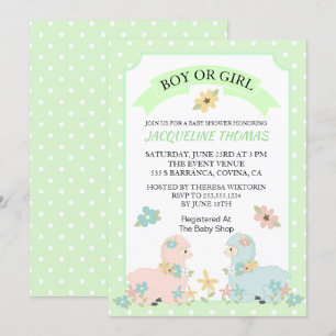 Gender Reveal Llama Baby Shower Invitation