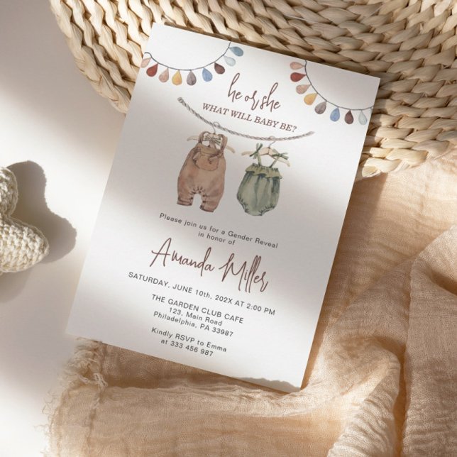 Gender Reveal Minimalist Baby Save The Date (Creator Uploaded)