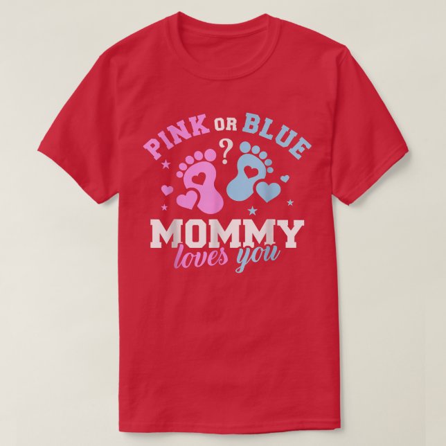 Gender reveal mummy mom443 T-Shirt (Design Front)
