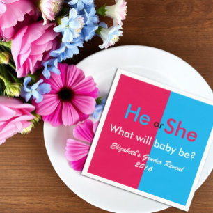Gender Reveal Napkin