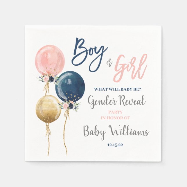 Gender Reveal Napkin (Front)