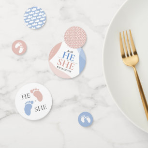 Gender Reveal Party Abstract Decoration Confetti