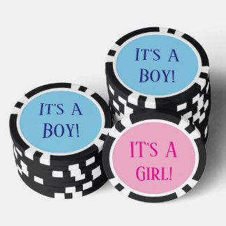 Gender Reveal Party Activity Poker Chips