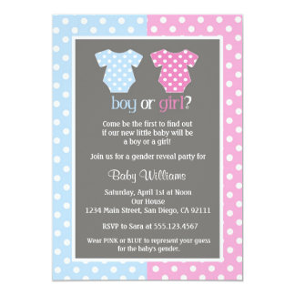 reveal party invitations