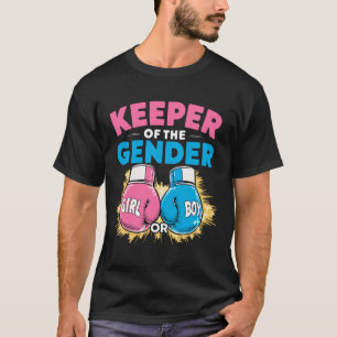 Gender Reveal Party Boxing Gloves Keeper Of Gender T-Shirt