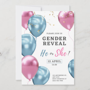 gender reveal party,boy or girl invitation