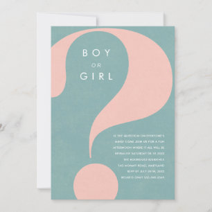 Gender Reveal Party Boy or Girl Invitation