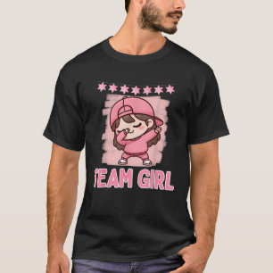 Gender Reveal Party Day Team Girl Cute Baby Pink T T-Shirt