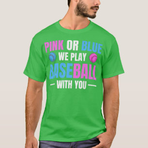 Gender Reveal Party Design for a Baseball Player T-Shirt