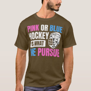 Gender Reveal Party Design for an Ice Hockey Playe T-Shirt