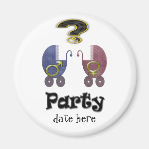 Gender Reveal Party Gifts and Invitations Magnet