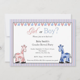 Gender Reveal Party Invitation