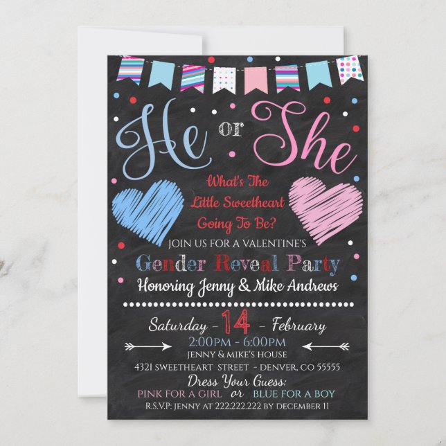 Gender Reveal Party Invitation (Front)
