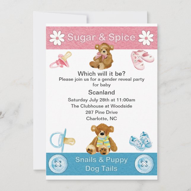 Gender Reveal Party Invitation (Front)