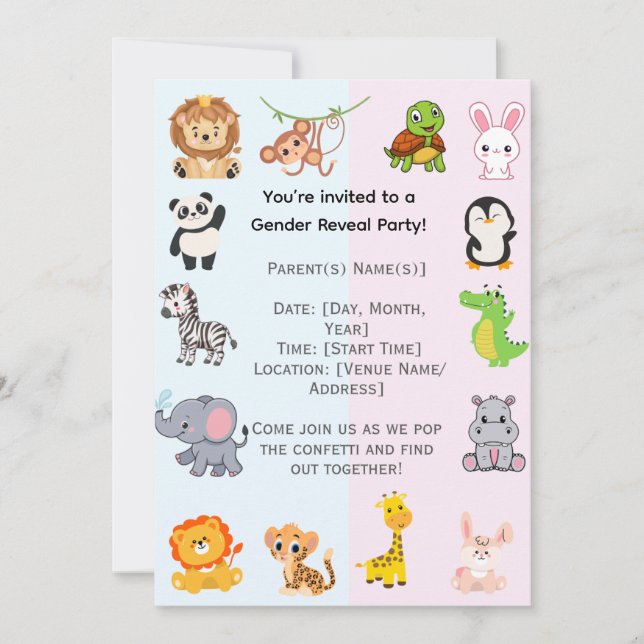 Gender Reveal Party Invitation (Front)