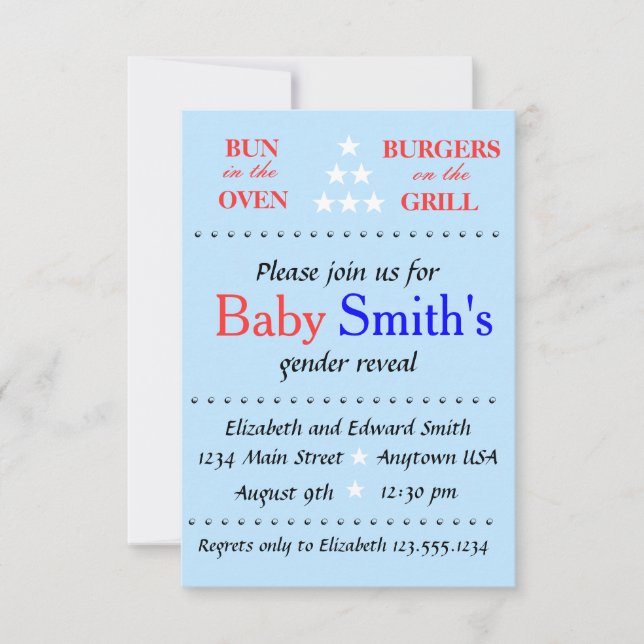 Gender Reveal Party Invitation (Front)
