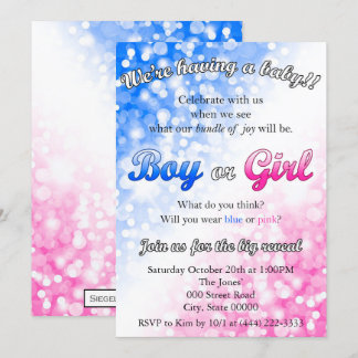 Gender Reveal Party Invitation