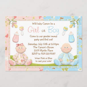 Gender Reveal Party Invitation