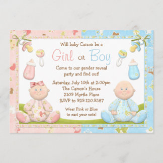 Gender Reveal Party Invitation