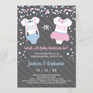 Gender Reveal Party Invitation
