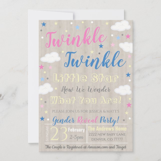 Gender Reveal Party Invitation (Front)