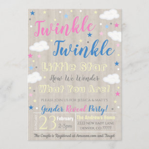 Gender Reveal Party Invitation