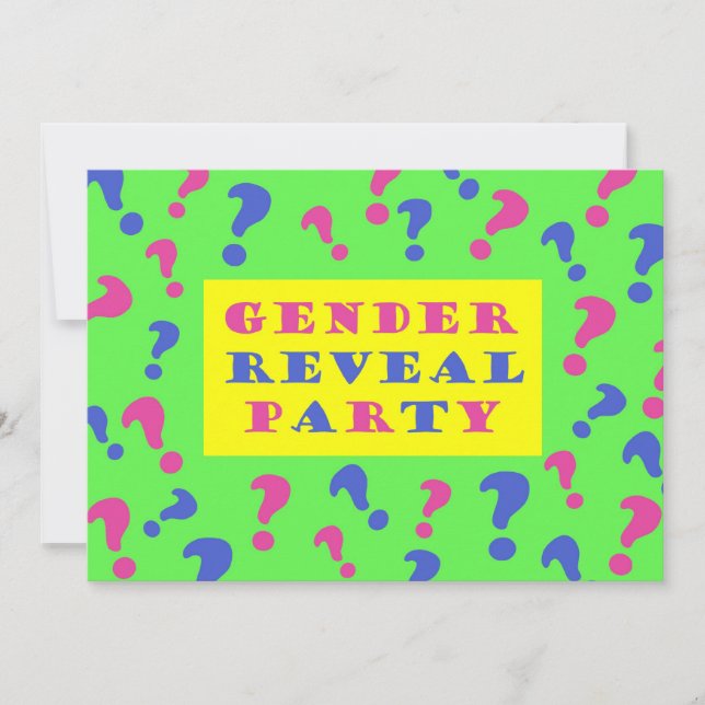 Gender Reveal Party Invitation (Front)