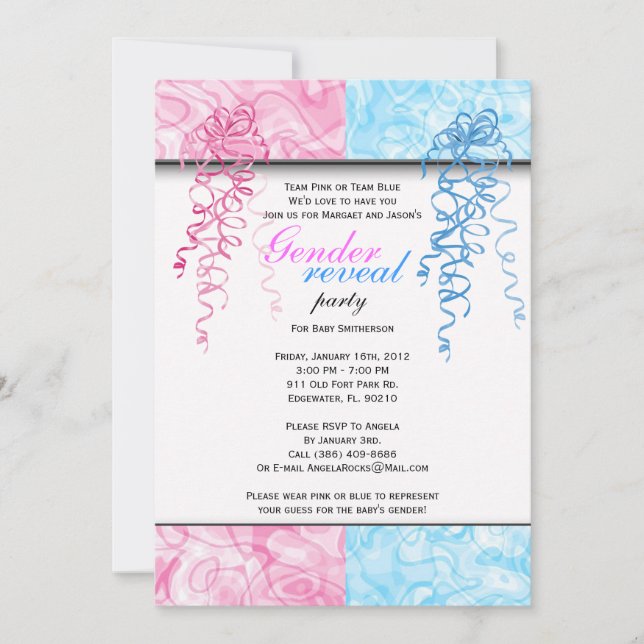 Gender Reveal Party Invitation (Front)