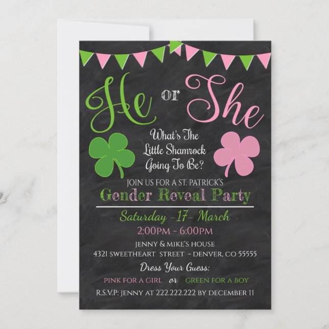 Gender Reveal Party Invitation (Front)