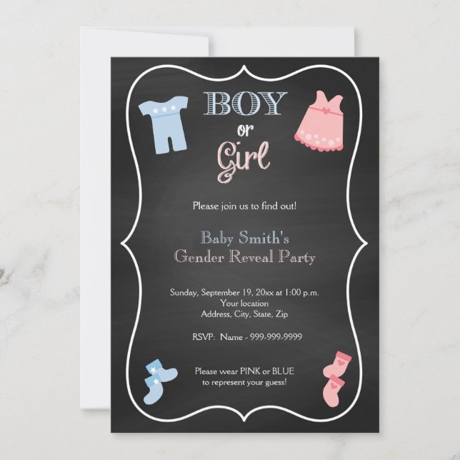 Gender Reveal Party Invitation (Front)