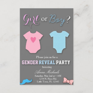 Gender Reveal Party Invitation