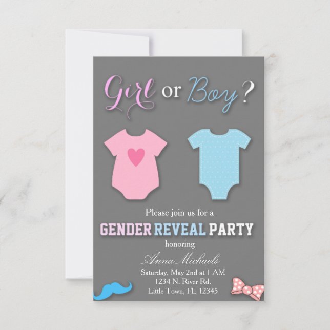 Gender Reveal Party Invitation (Front)