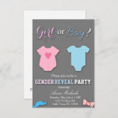 Gender Reveal Party Invitation (Front/Back)