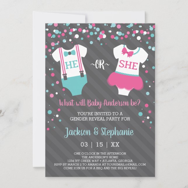 Gender Reveal Party Invitation (Front)