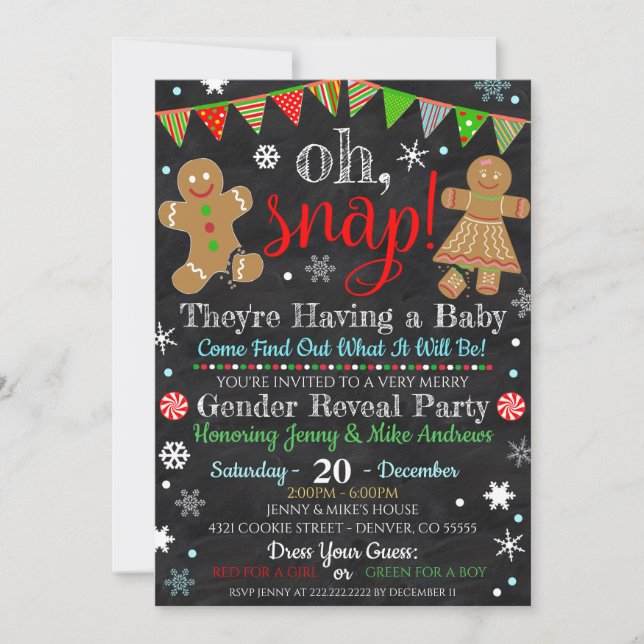 Gender Reveal Party Invitation (Front)