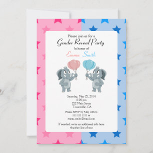 Gender Reveal party invites