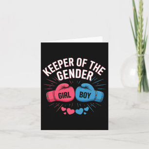 Gender Reveal Party Keeper Of Gender Boxing Pink O Card