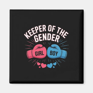 Gender Reveal Party Keeper Of Gender Boxing Pink O Magnet