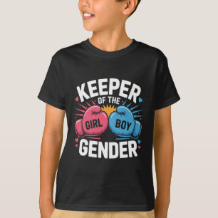 Gender Reveal Party Keeper Of Gender Boxing Pink O T-Shirt