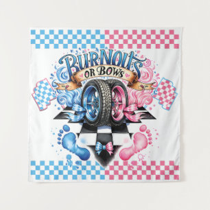 Gender Reveal Party Pink Blue Backdrop Tapestry