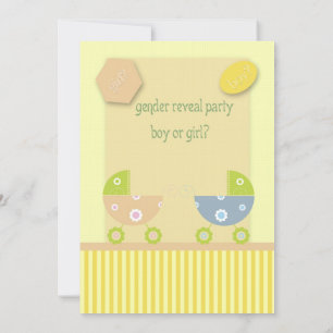 Gender Reveal Party Strollers Invitation
