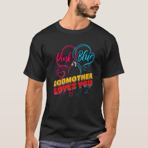 Gender Reveal Party Team Baby Shower Pinkness Blue T-Shirt