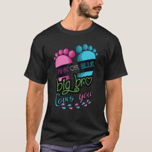 Gender Reveal Party Team Baby Shower Pinkness Blue T-Shirt