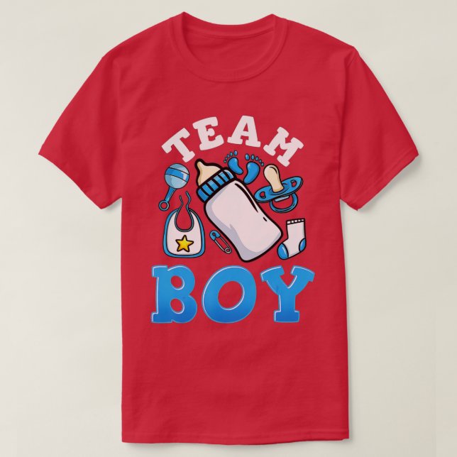 Gender Reveal Party Team Boy (2)  T-Shirt (Design Front)